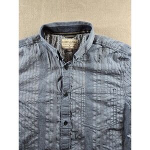Cody James Western Shirt Mens XL Blue Striped Textured Long Sleeve Button Up